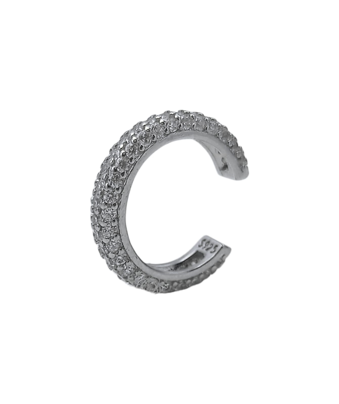 ARO EARCUFF INCRUSTACIONES PAVE PLATA S925 UNIDAD - 1