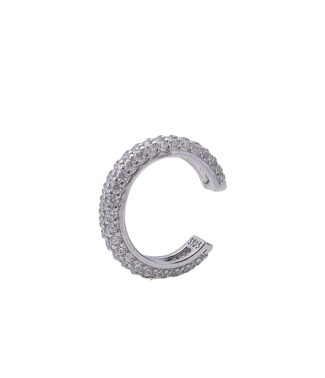 ARO EARCUFF INCRUSTACIONES PAVE PLATA S925 UNIDAD - 3