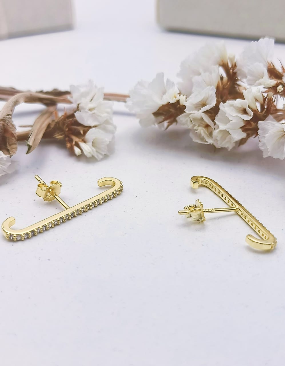 AROS ENVOLVENTES MODELO MONOLITO PLATA S925 CHAPADA EN ORO 18K - 3