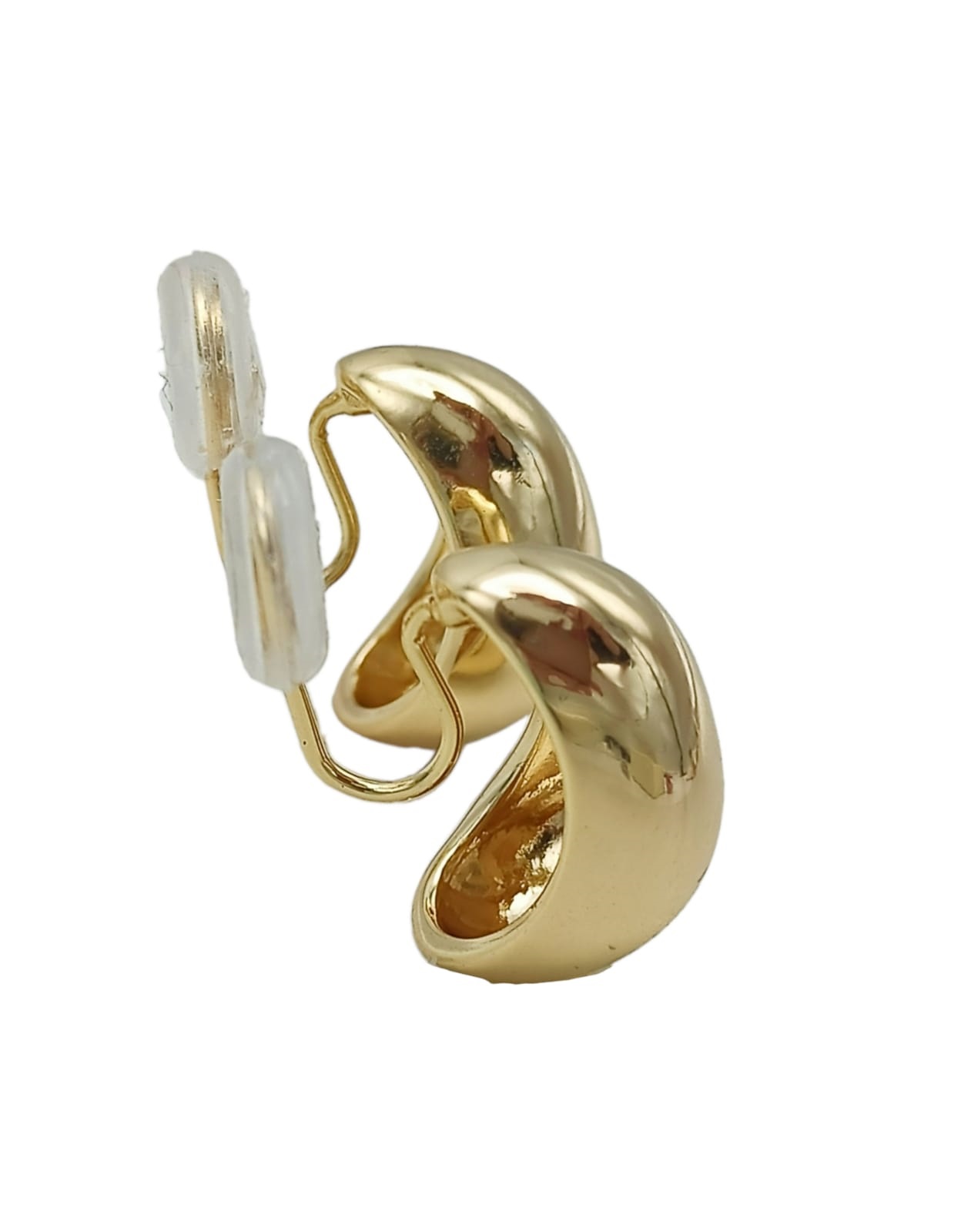 AROS GOTA HUGGIES CHAPADO EN ORO 18K EARCUFF SIN PERFORACION - 6