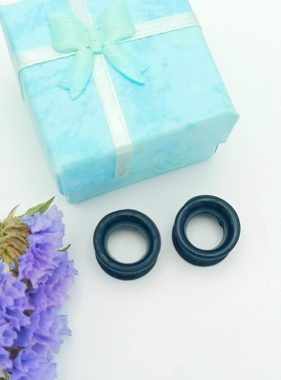 AROS EXPANSORES OREJA 16MM ACAMPANADO ESTIRADORES SILICONA - 4