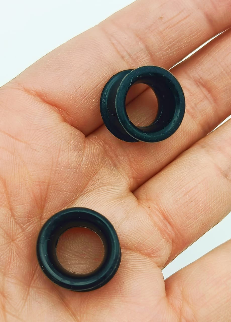 AROS EXPANSORES OREJA 16MM ACAMPANADO ESTIRADORES SILICONA - 5