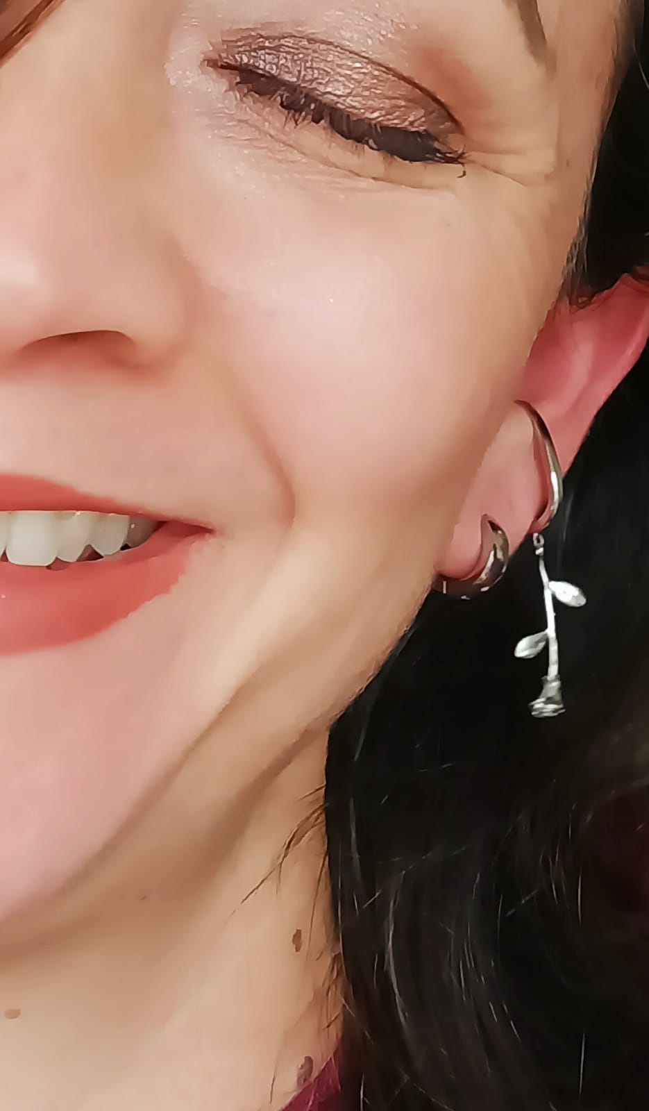 PACK EARCUFF ROSA ARGOLLA UNIDAD PLATEADA PIERCING MODERNO - 2