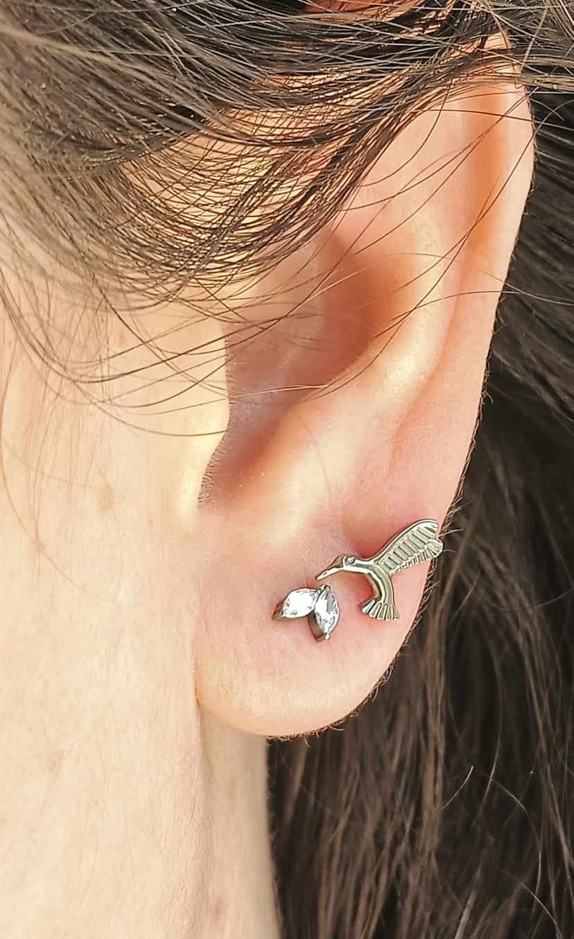 PIERCING EL BAÚL DE JUMA LABRET ASTM F136 G23 TITANIO TRAGUS COLIBRI ACERO - 5