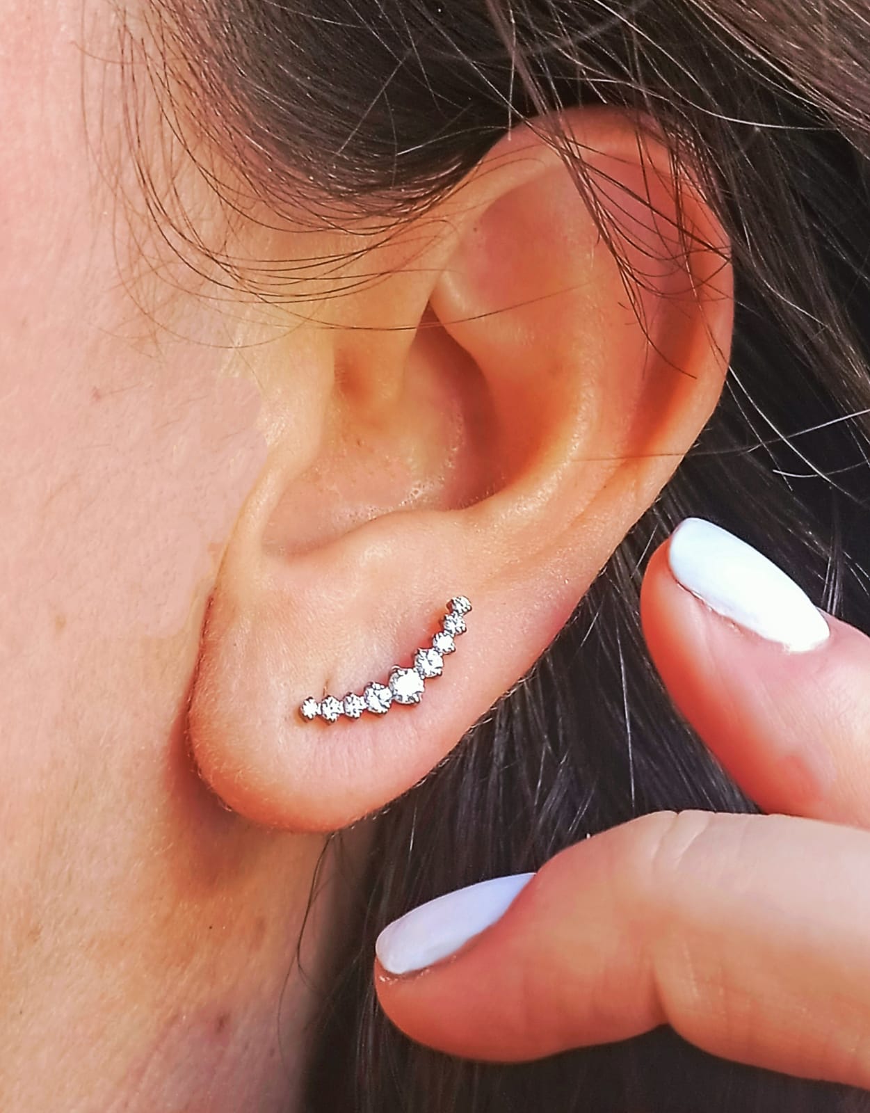 PIERCING LABRET ASTM F136 G23 ACERO TITANIO ZIRCONIA TREPADO - 3