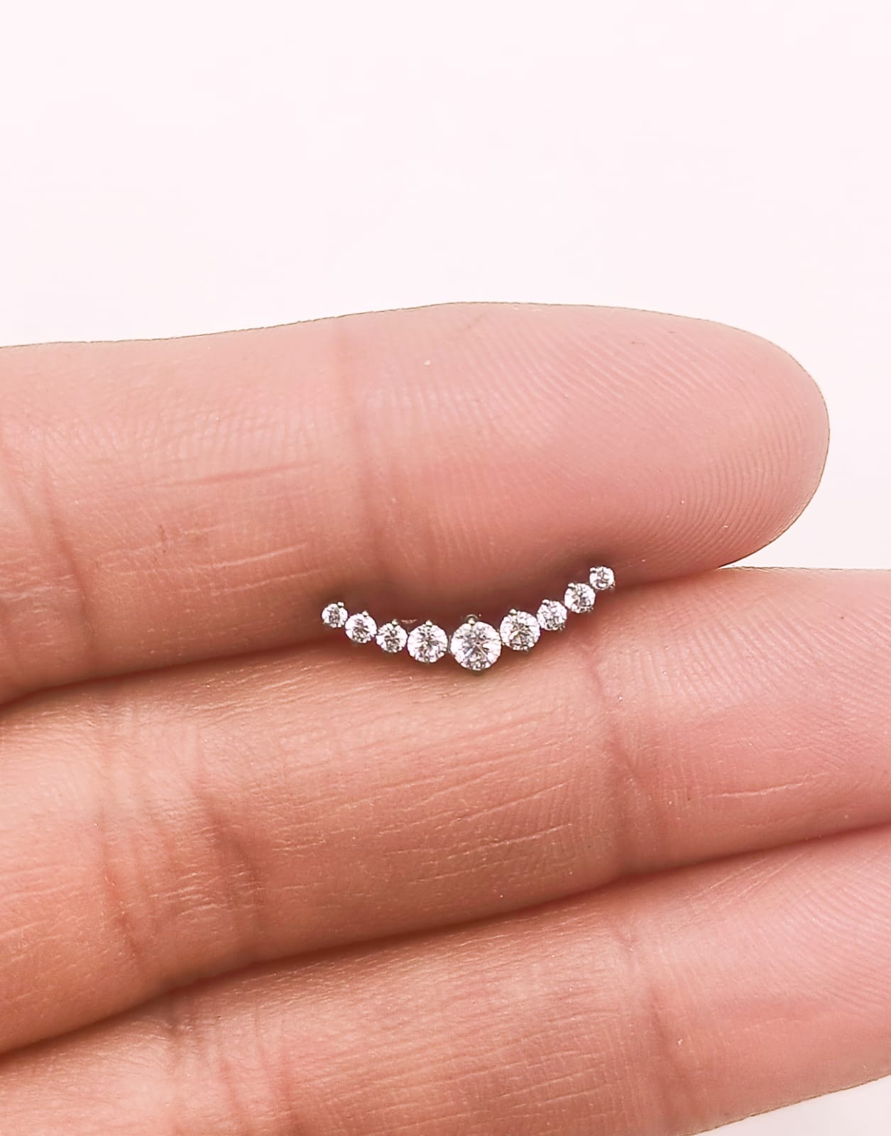 PIERCING LABRET ASTM F136 G23 ACERO TITANIO ZIRCONIA TREPADO - 5