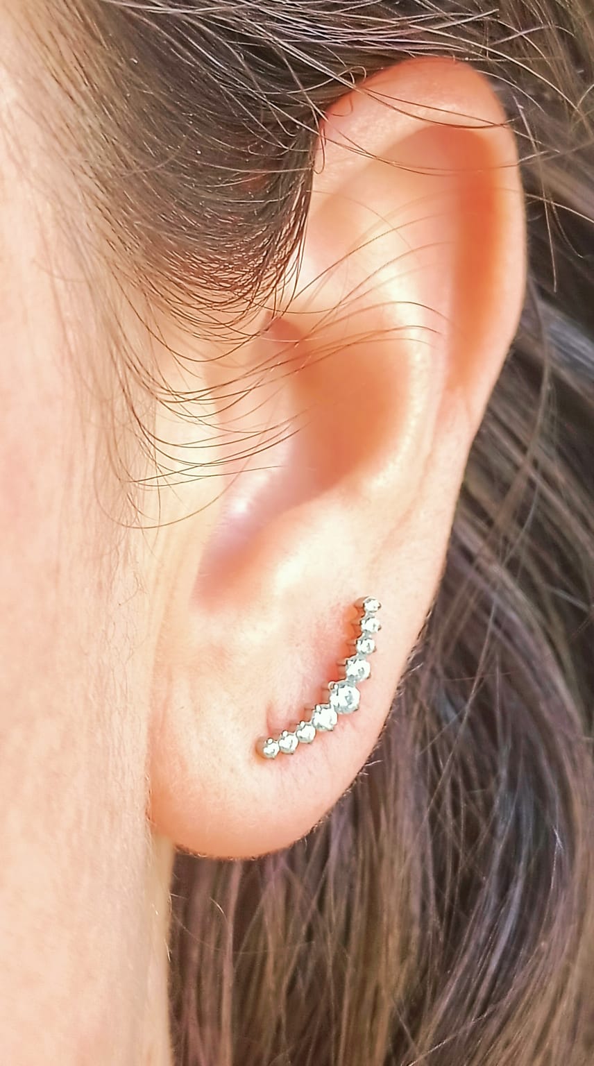 PIERCING LABRET ASTM F136 G23 ACERO TITANIO ZIRCONIA TREPADO - 6