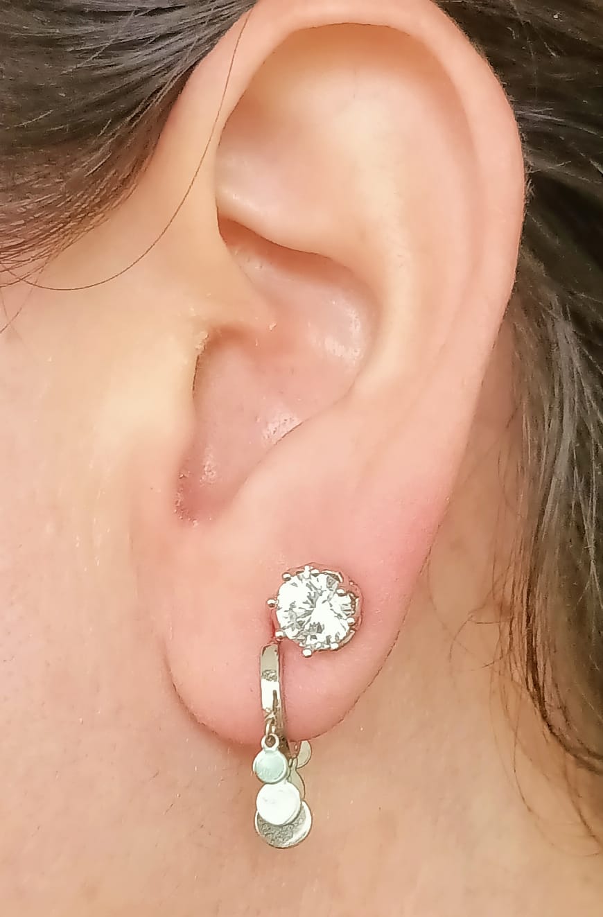 PACK DE AROS PUNTO LUZ ARGOLLAS HUGGIES PLATA 925 PIERCING - 8
