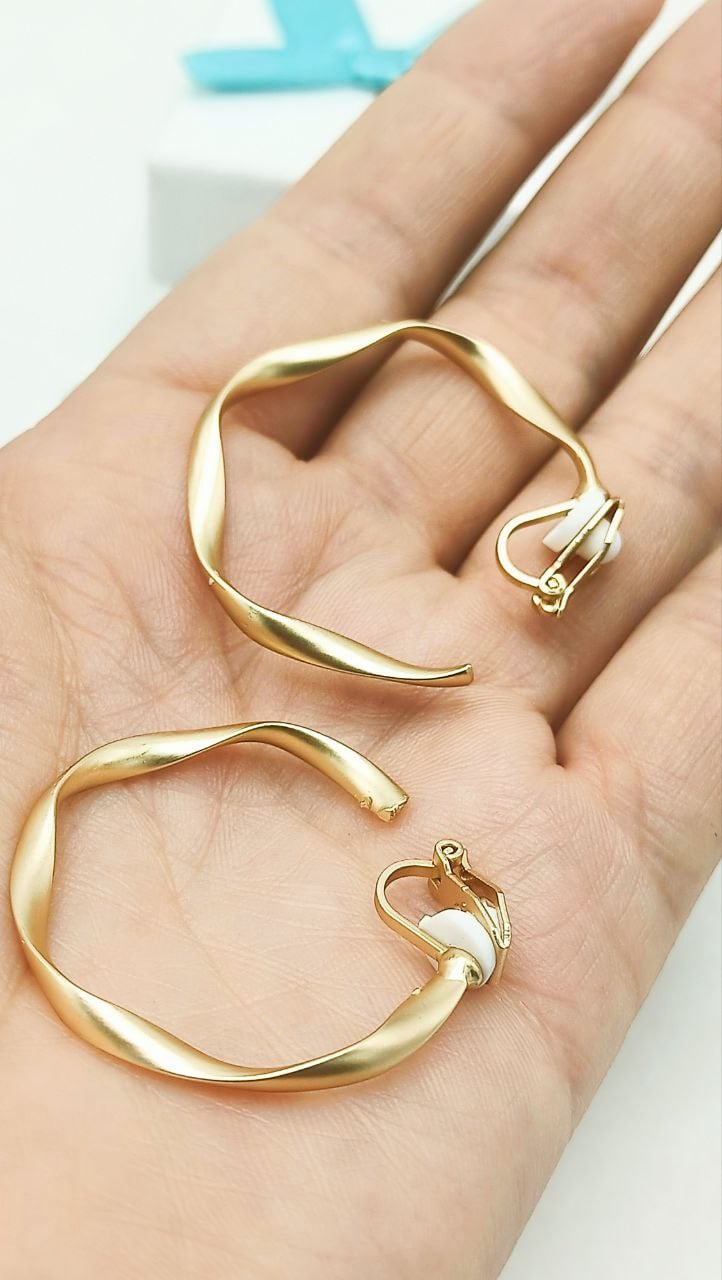AROS SIN PERFORACIÓN ARGOLLAS FINAS RELIEVE BAÑADAS EN ORO - 4