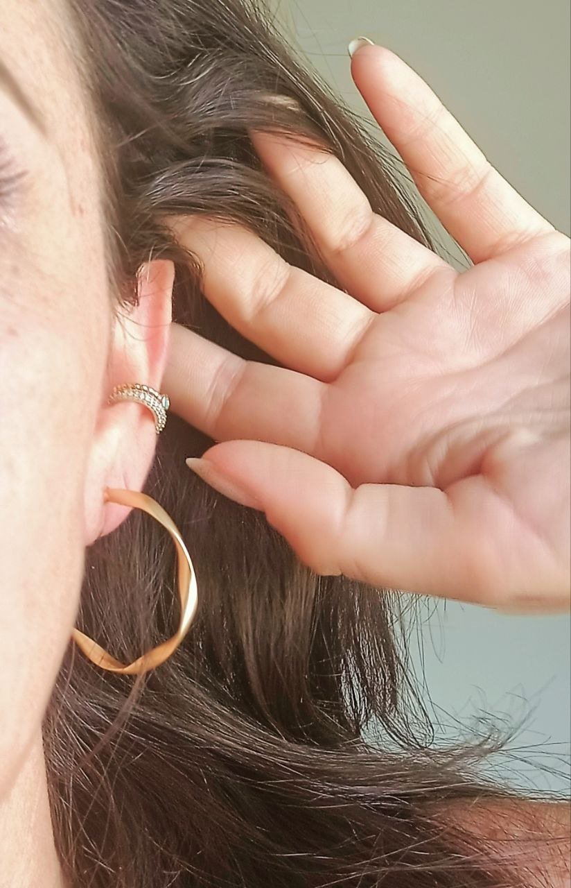 AROS SIN PERFORACIÓN ARGOLLAS FINAS RELIEVE BAÑADAS EN ORO - 5