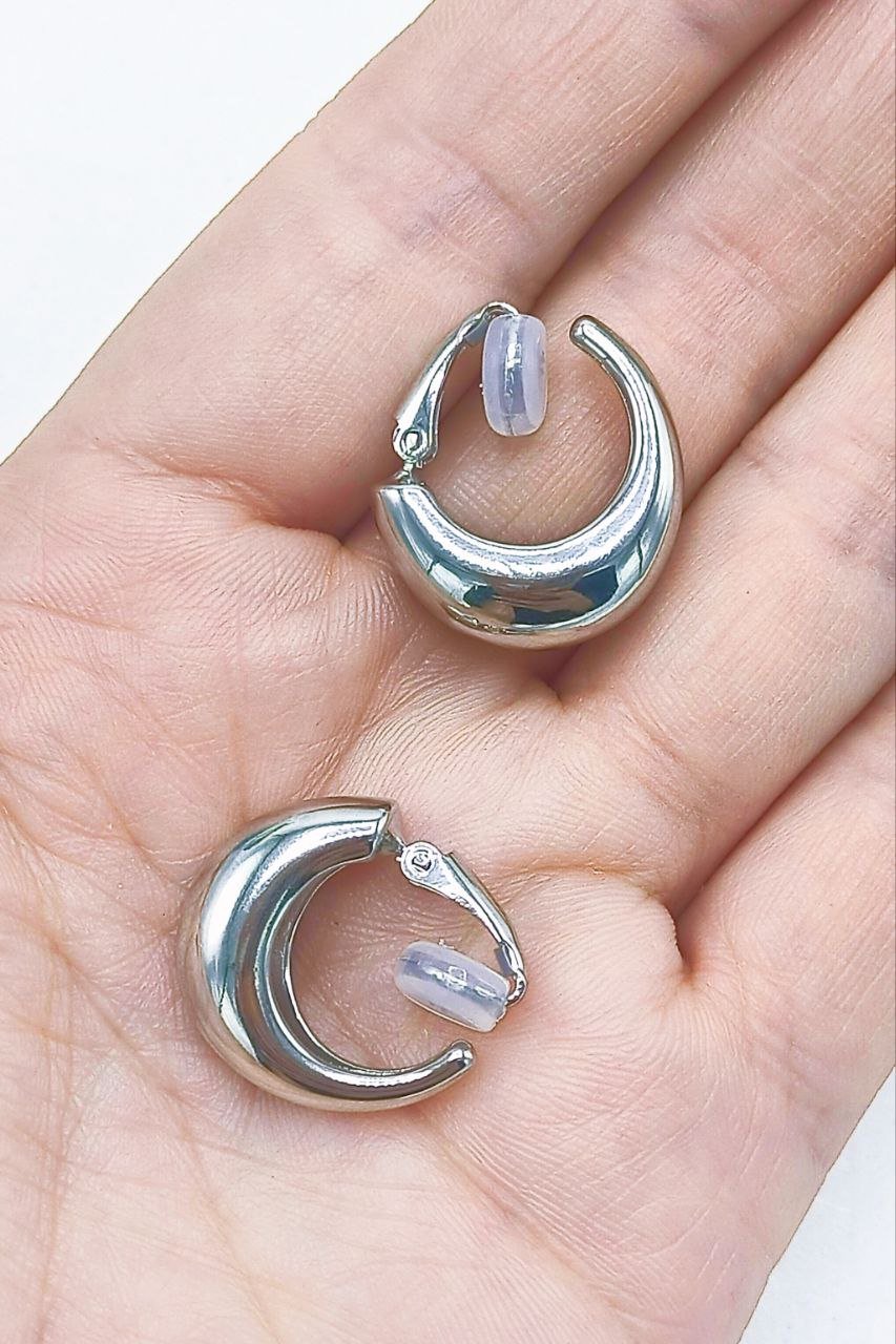 AROS SIN PERFORACIÓN ARGOLLAS CHUNKY SMALL BAÑADAS EN PLATA - 3