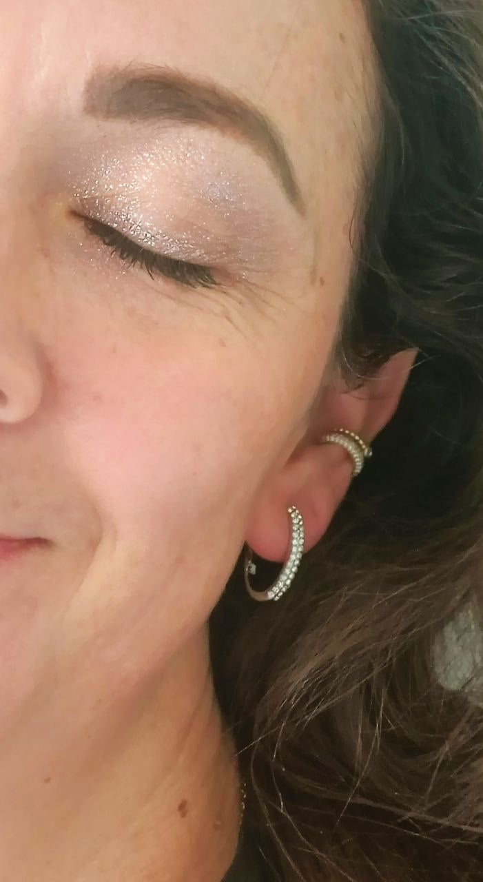 AROS SIN PERFORACION ARGOLLAS FINAS ZIRCONIOS BAÑADO PLATA - 3