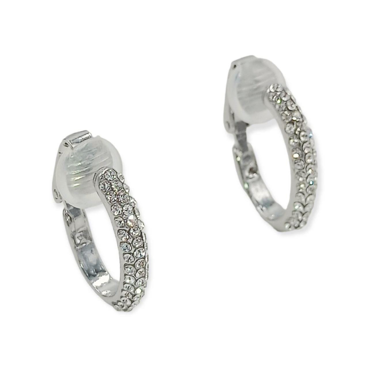 AROS SIN PERFORACION ARGOLLAS FINAS ZIRCONIOS BAÑADO PLATA - 6