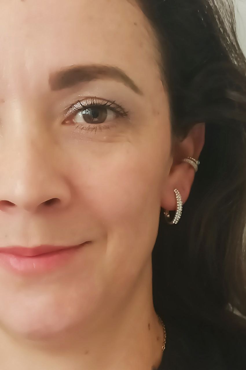 AROS SIN PERFORACIÓN ARGOLLAS CIRCONIOS INCRUSTADOS TIPO PAVÉ BAÑADAS EN ORO 18K - 5