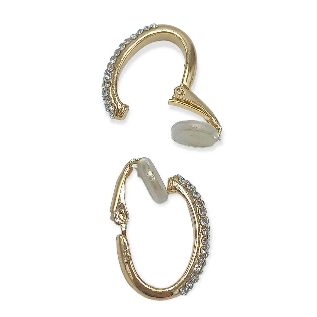 AROS SIN PERFORACIÓN ARGOLLAS CIRCONIOS INCRUSTADOS TIPO PAVÉ BAÑADAS EN ORO 18K - 6