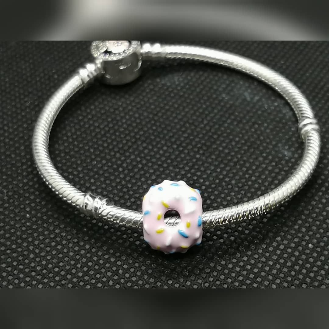 CHARM DIJE ABALORIO DONA DONITA PLATA 925 ROSADA - 3