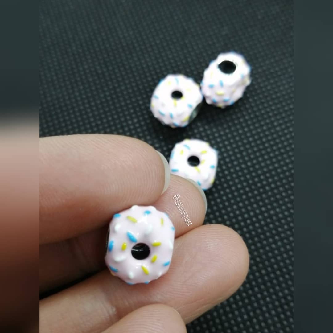 CHARM DIJE ABALORIO DONA DONITA PLATA 925 ROSADA - 5