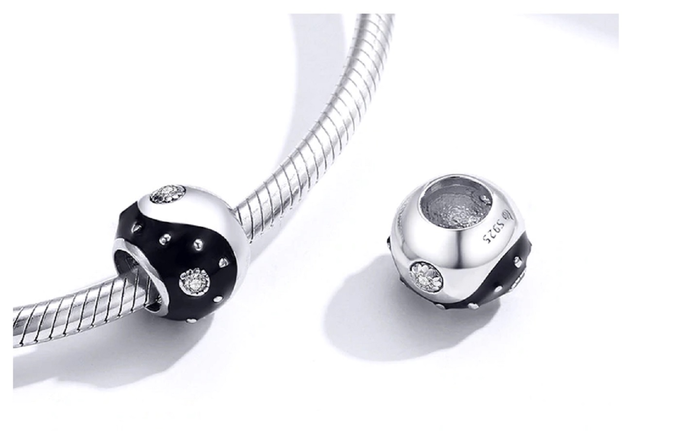 CHARM DIJE ABALORIO YING YANG PLATA 925 - 2