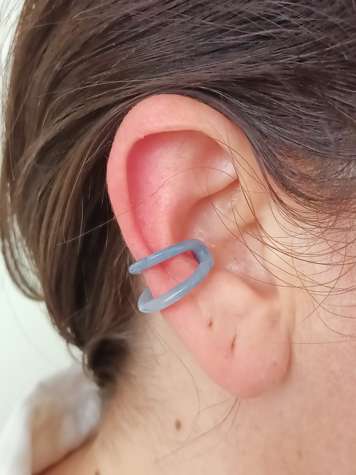 PIERCING OREJA EARCUFF RESINA COLORES SIN PERFORACIÓN PUNK AZUL - 4