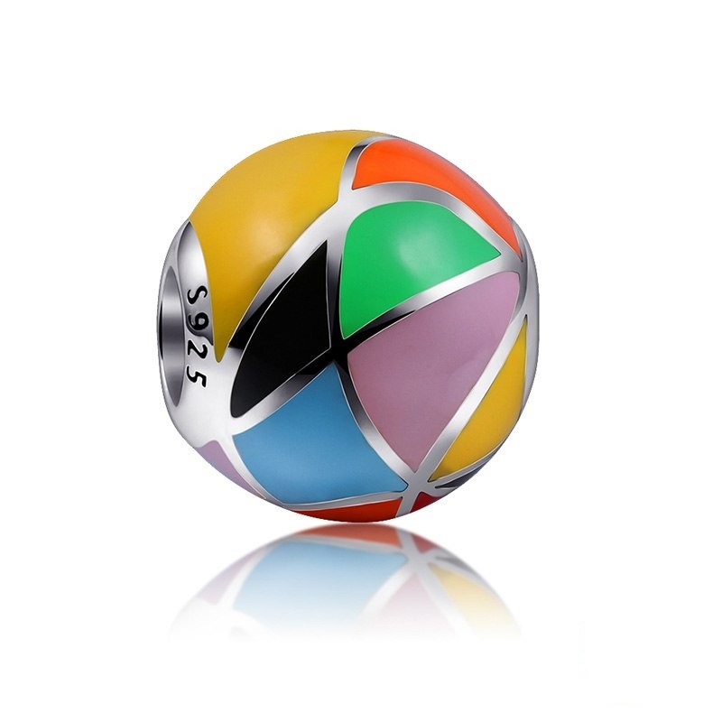 CHARM DIJE ABALORIO BOLA BALON DE COLORES 925 COLOR ESTILO - 1