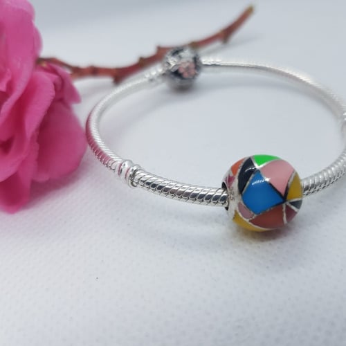 CHARM DIJE ABALORIO BOLA BALON DE COLORES 925 COLOR ESTILO - 2