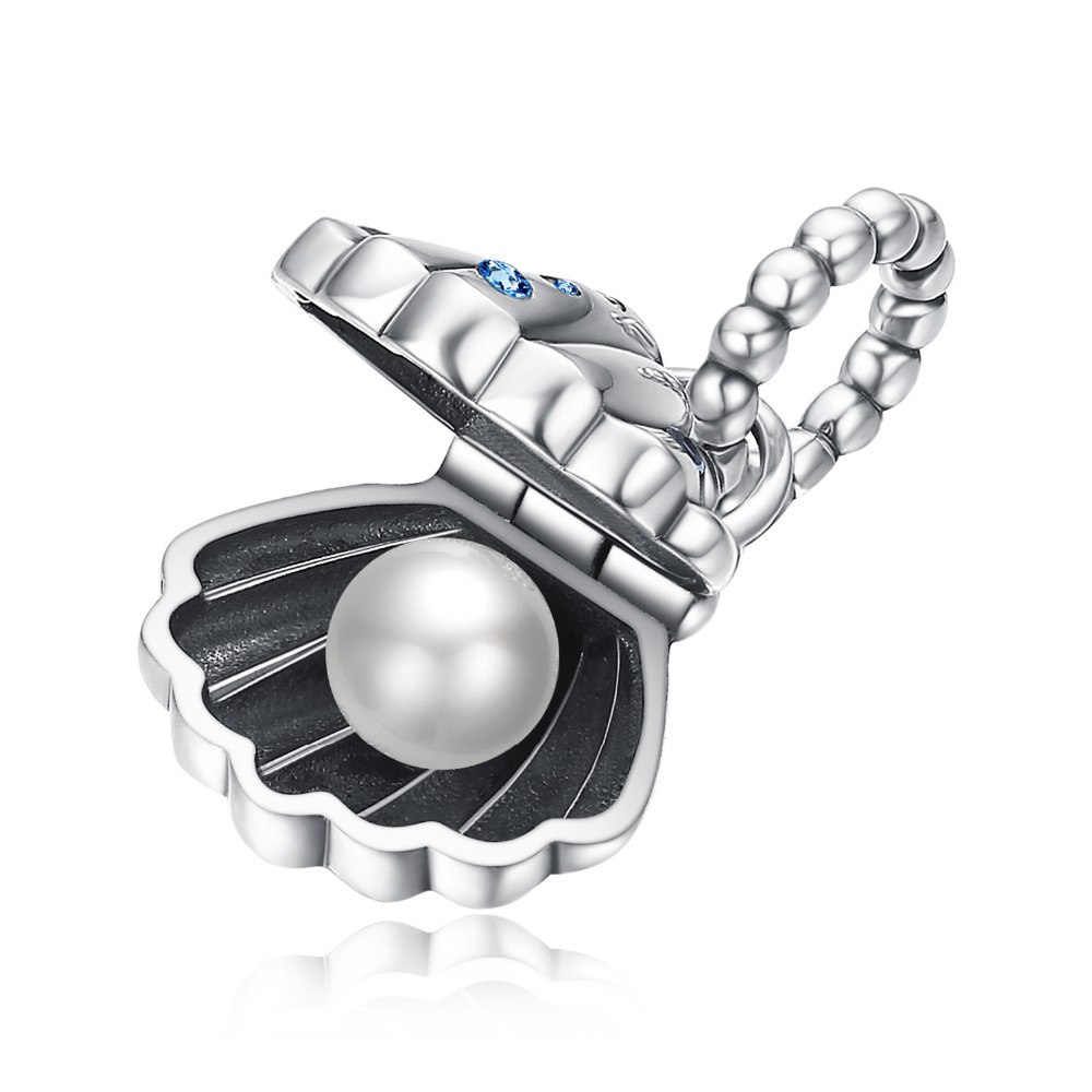 CHARM DIJE ABALORIO OSTRA ALMEJA PLATA 925 - 1