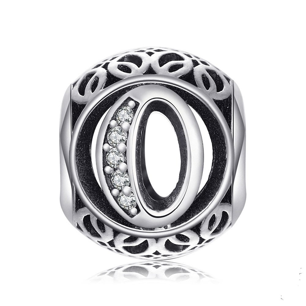 CHARM DIJE ABALORIO LETRAS PULSERA COLGANTE PLATA 925 - 1