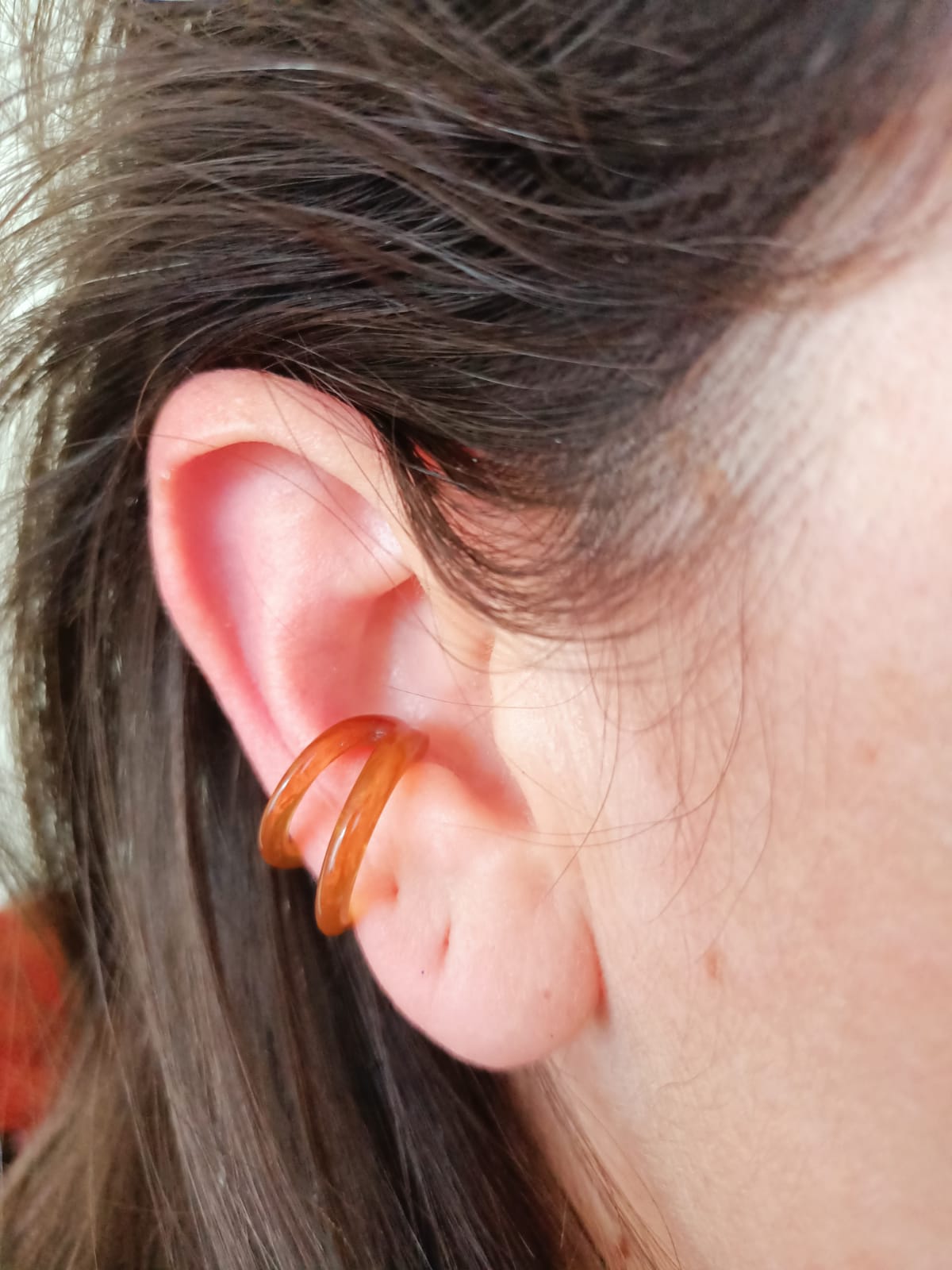 PIERCING OREJA EARCUFF RESINA COLORES SIN PERFORACIÓN PUNK CAREY - 3