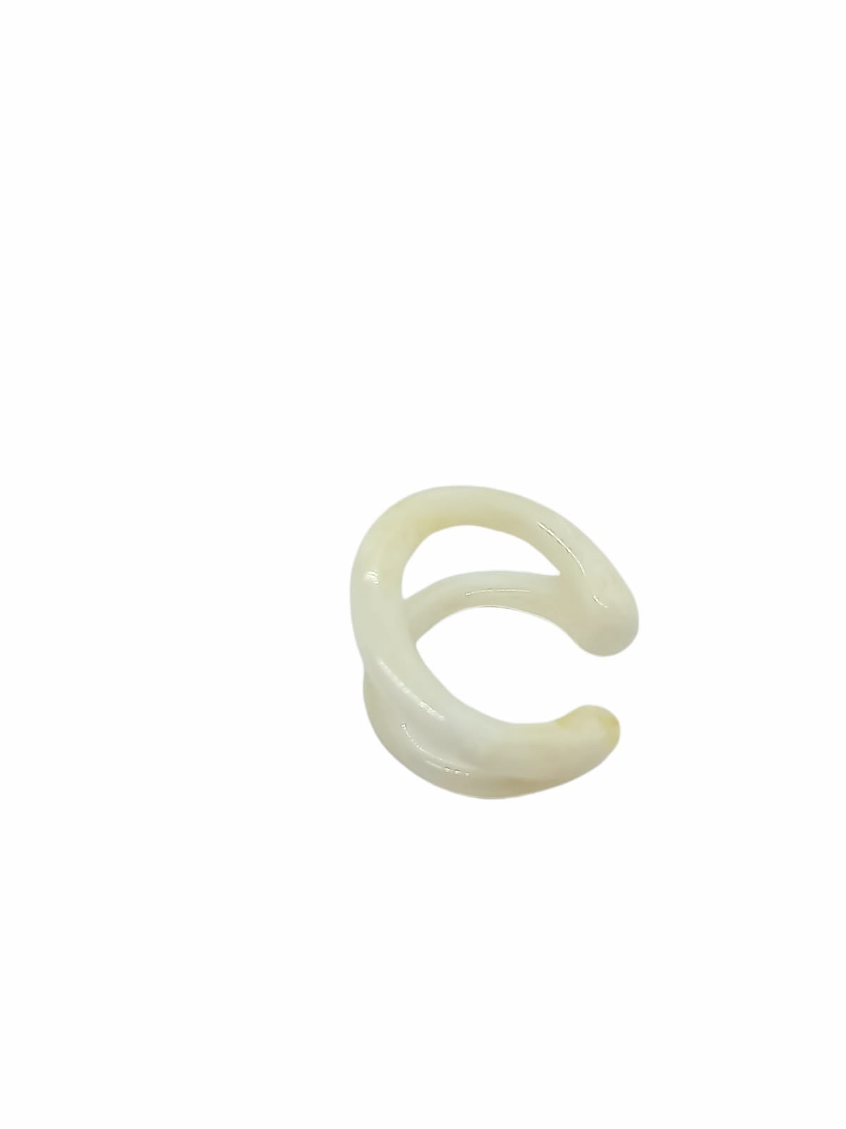 PIERCING OREJA EARCUFF RESINA COLORES SIN PERFORACIÓN PUNK BLANCO - 1