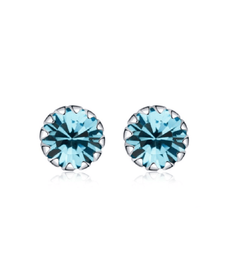 PENDIENTES EL BAUL DE JUMA COLORES PUNTOS DE LUZ 5MM PLATA FINA LEY S925