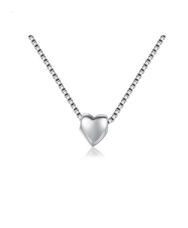 COLLAR CON DIJE TIERNO CORAZÓN EN PLATA FINA LEY S925 - 1
