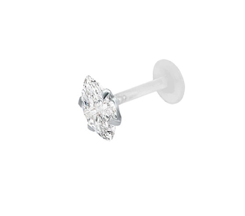 PIERCING LABRET MONROE FORMA GEMA CARTÍLAGO NARIZ BOCA OREJA - 1