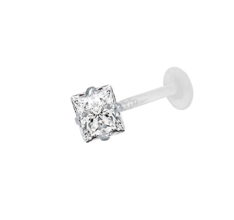 PIERCING LABRET MONROE CUADRADO CARTÍLAGO NARIZ BOCA OREJA - 1