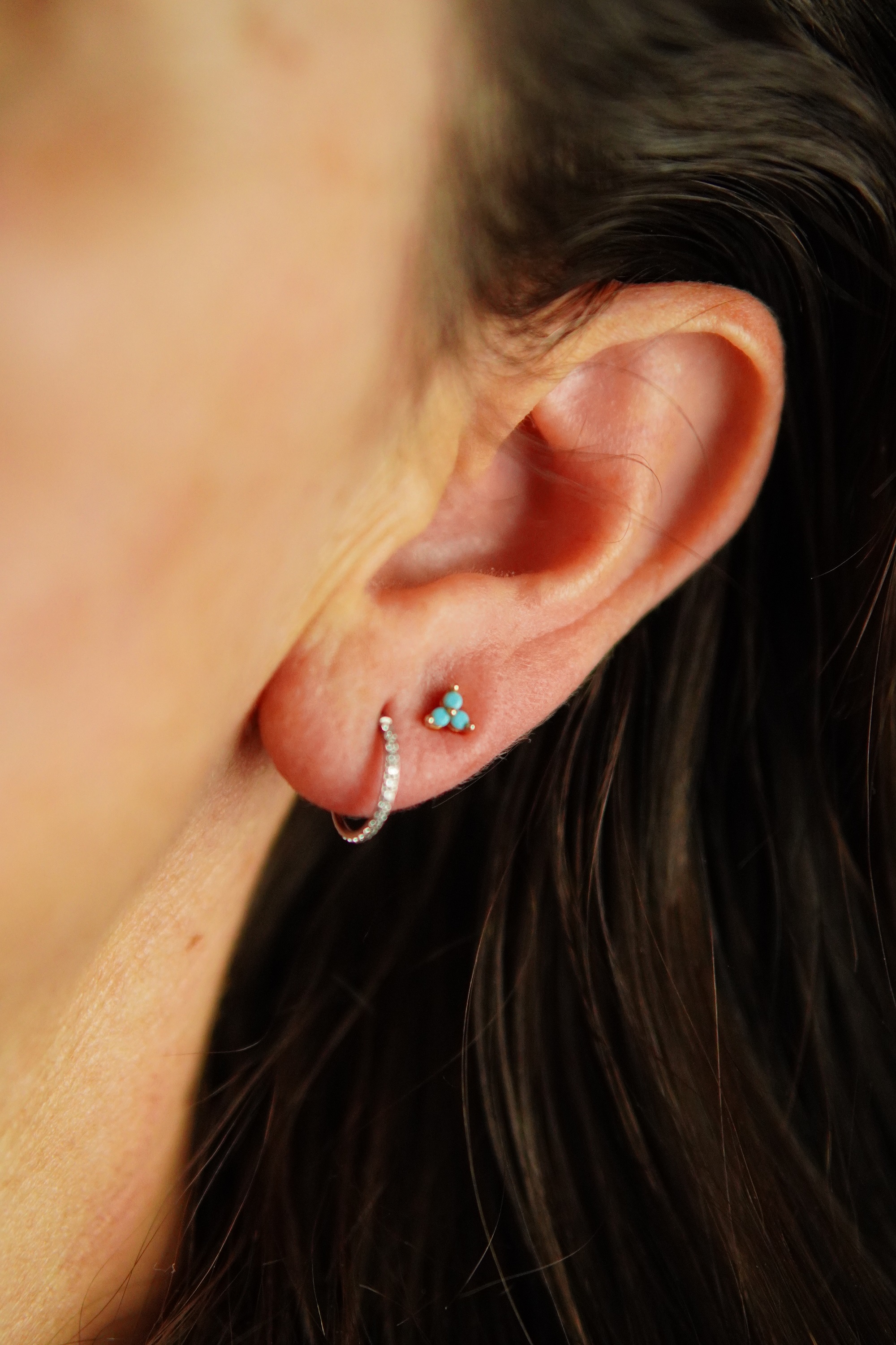 ARGOLLAS HUGGIES 8MM 16G TITANIO F136 CIRCONIO - 7