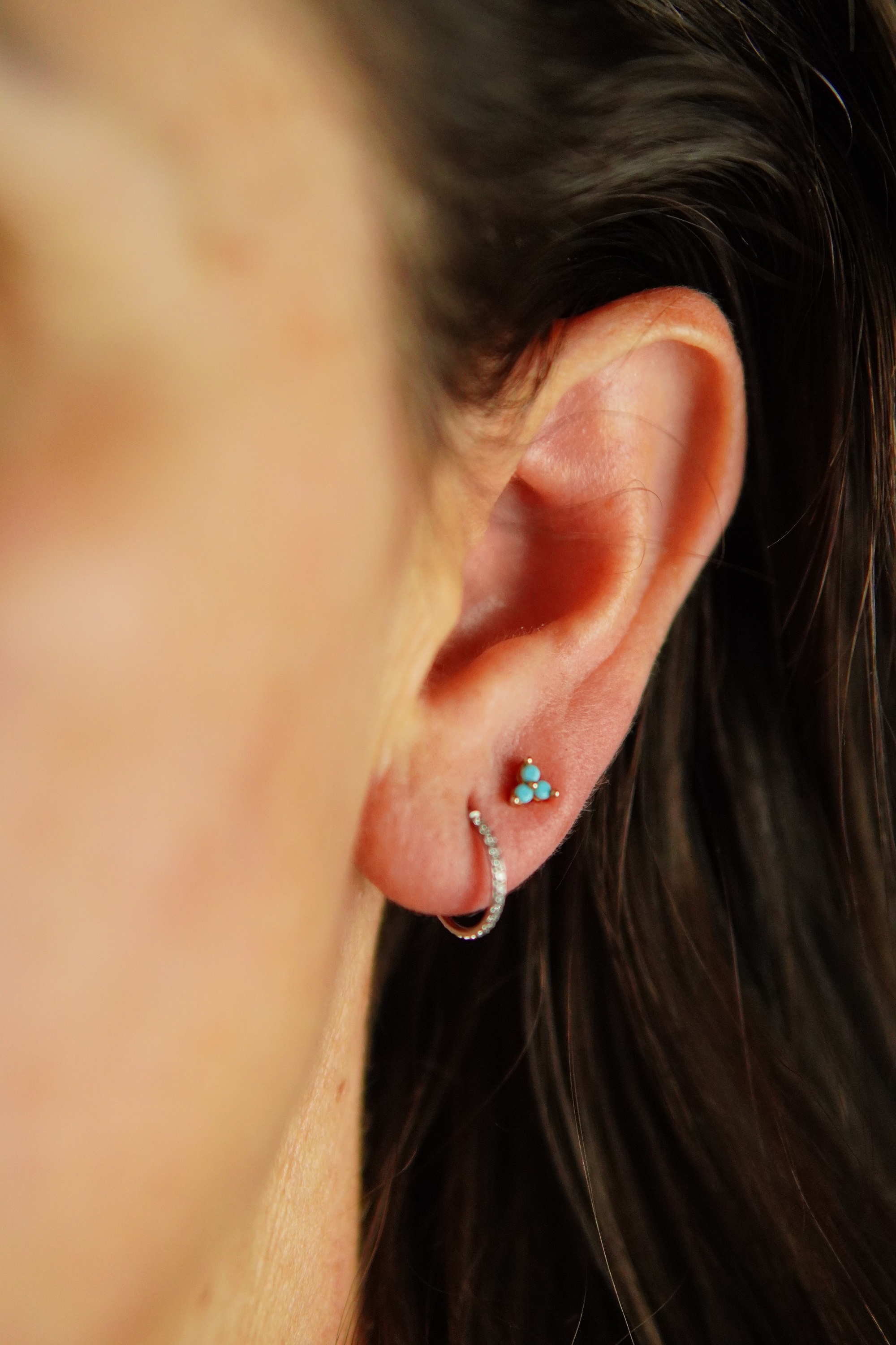 ARGOLLAS HUGGIES 8MM 16G TITANIO F136 CIRCONIO - 9
