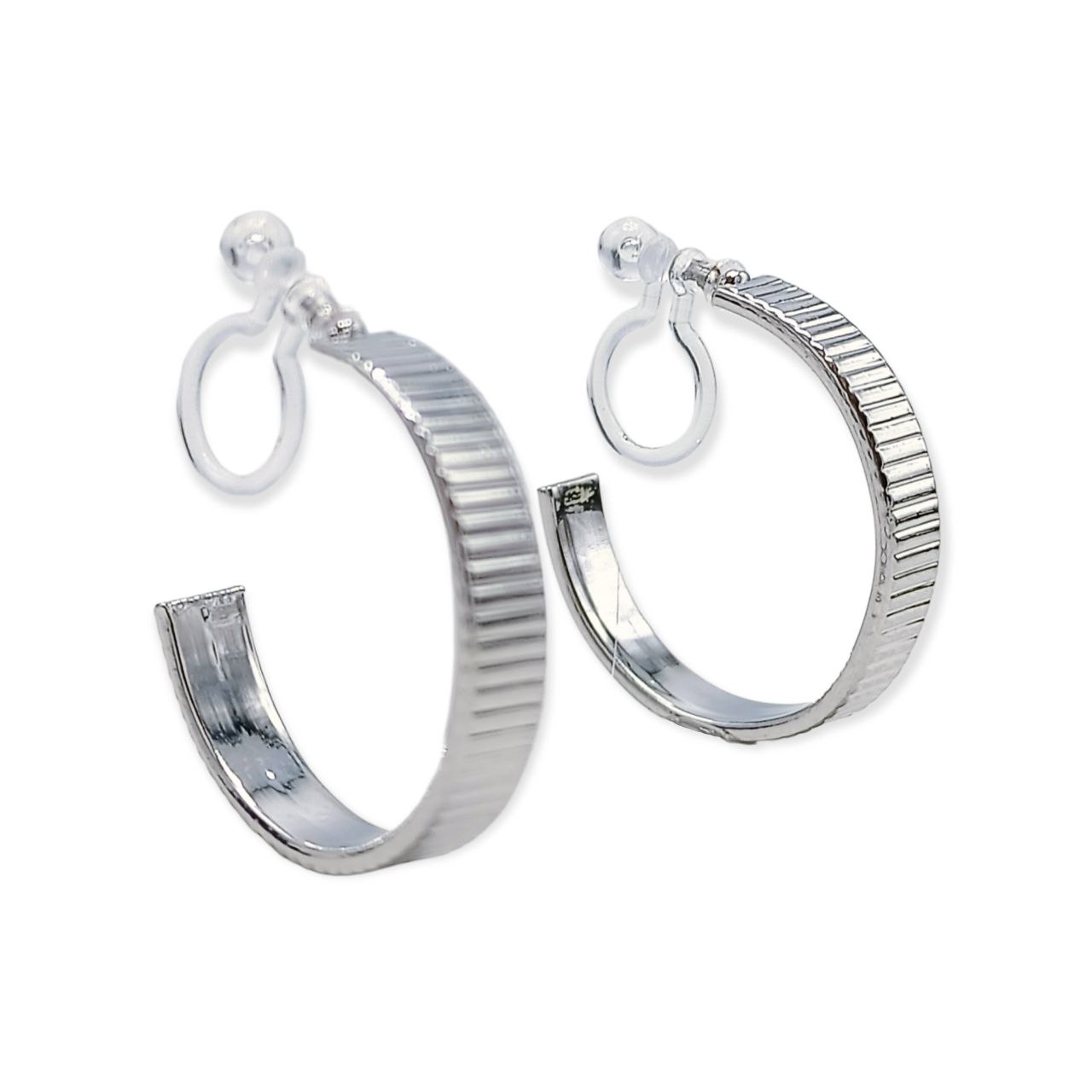AROS EL BAÚL DE JUMA SIN PERFORACIÓN ARGOLLA HOOP RELIEVE LÍNEAS CLIP INVISIBLE - 1