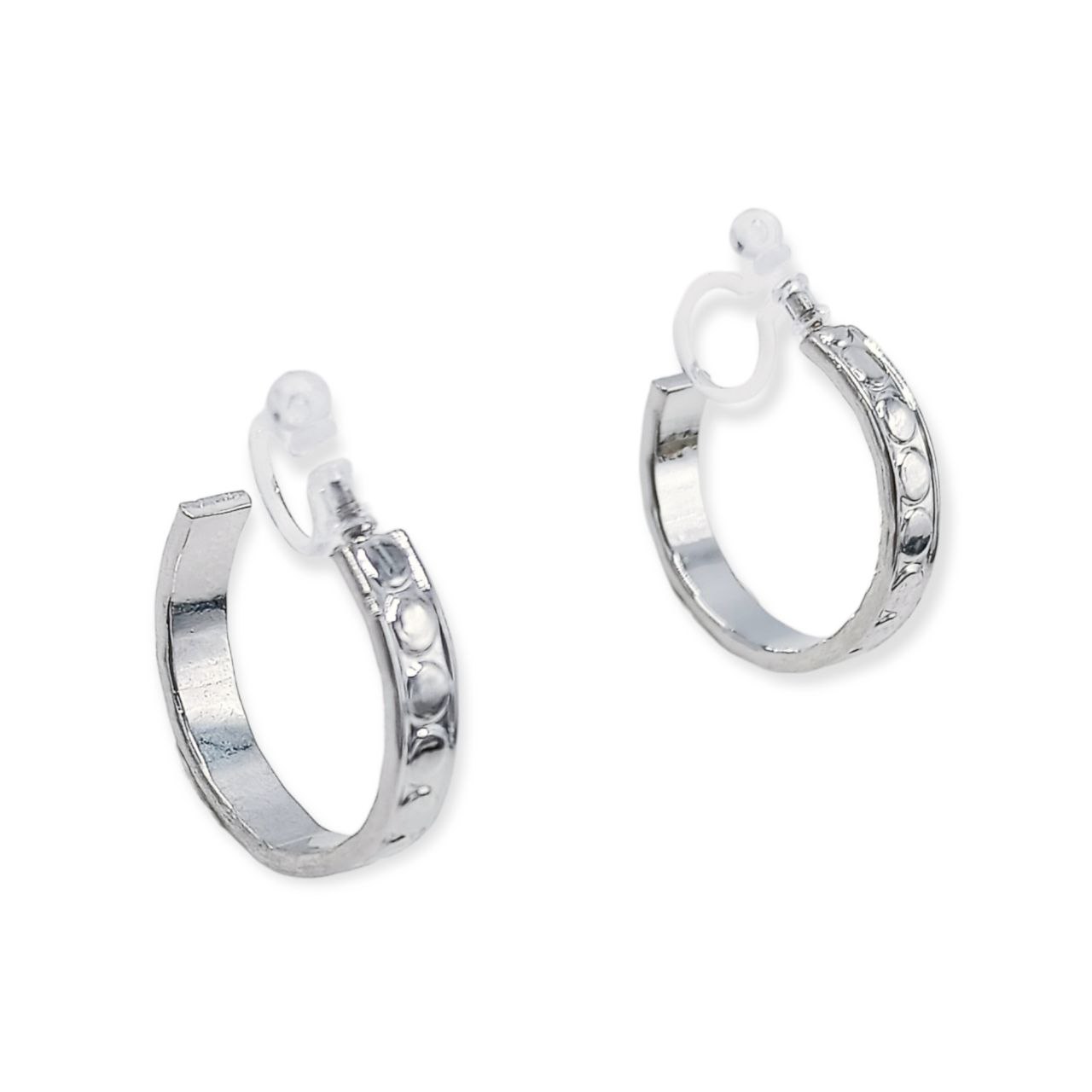 AROS EL BAÚL DE JUMA SIN PERFORACIÓN ARGOLLA HOOP RELIEVE OVALOS CLIP INVISIBLE - 4