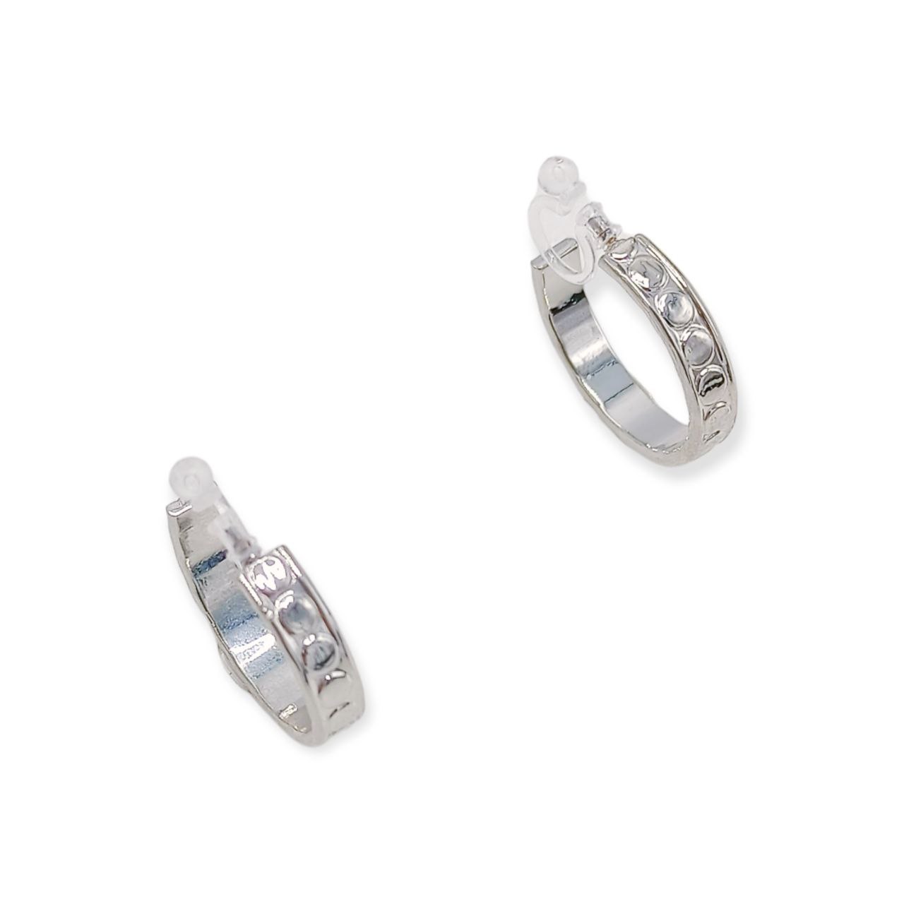 AROS EL BAÚL DE JUMA SIN PERFORACIÓN ARGOLLA HOOP RELIEVE OVALOS CLIP INVISIBLE - 7