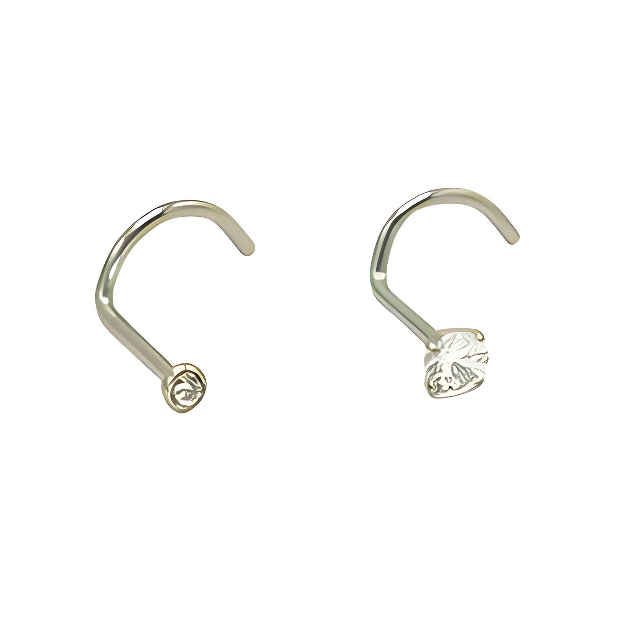 PACK 2 PIERCING NOSTRIL S ZIRCONIA TITANIO ASTM F136 20G - 1