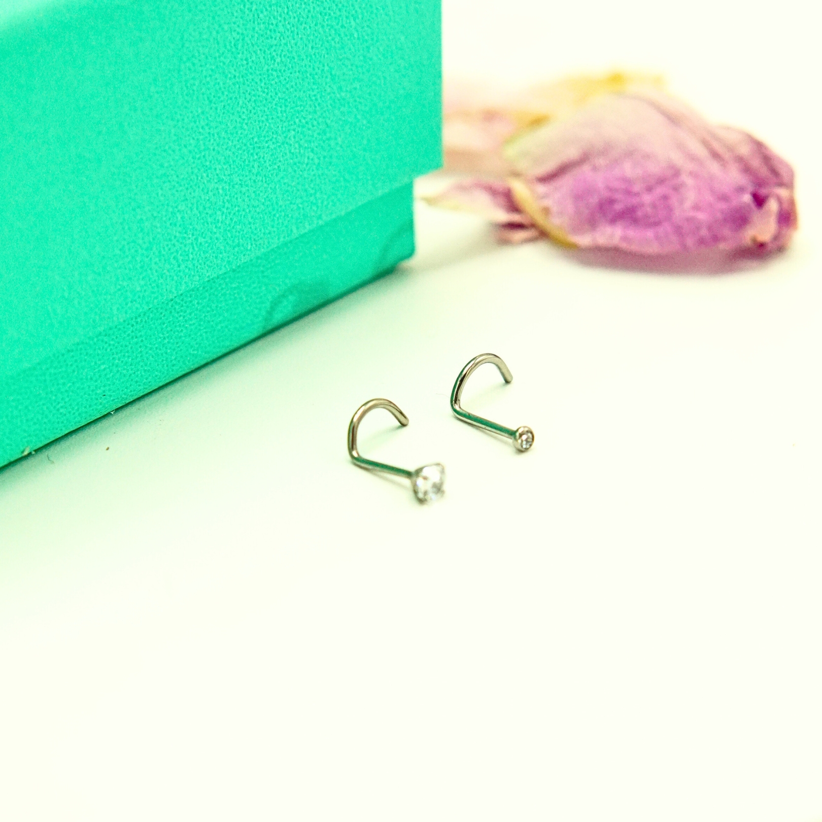 PACK 2 PIERCING NOSTRIL S ZIRCONIA TITANIO ASTM F136 20G - 4