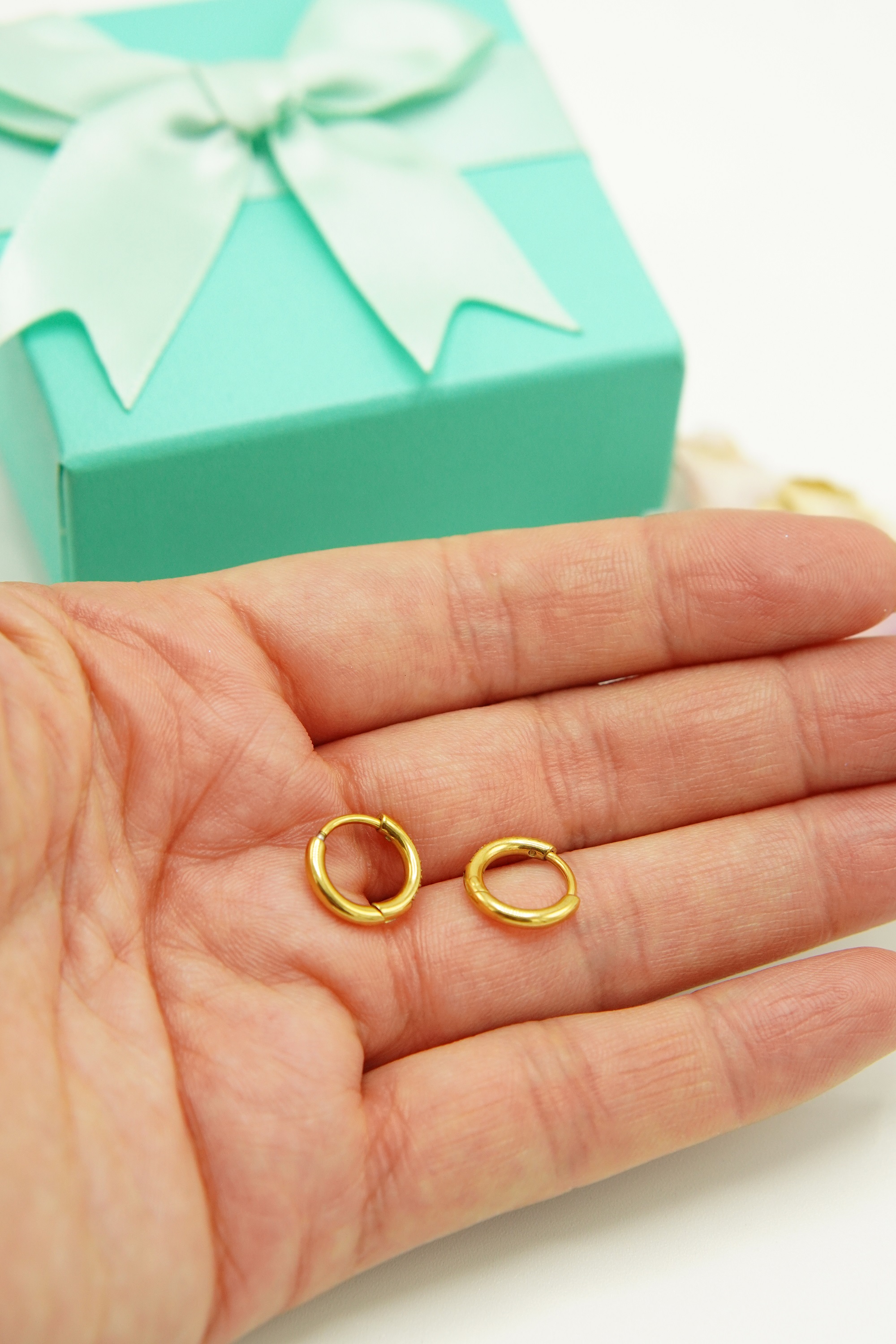 ARGOLLAS TITANIO 8MM ASTM F136 G23 CHAPADAS EN ORO 18K - 4