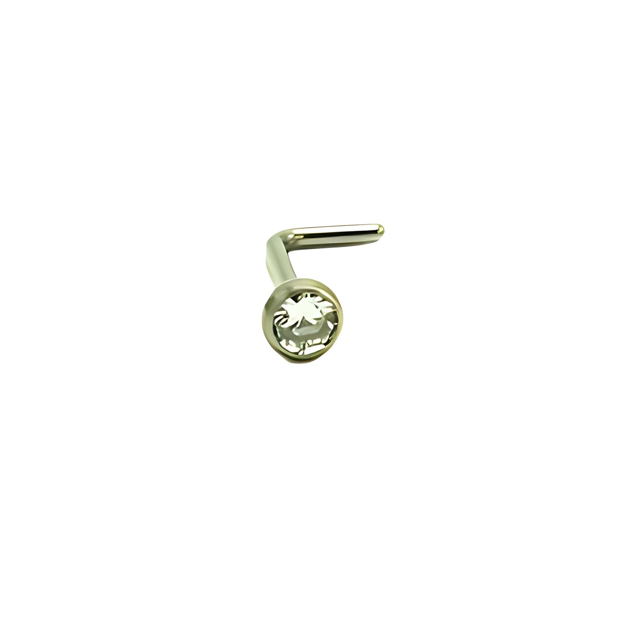 PIERCING NOSTRIL TIPO L TITANIO ASTM F136 20G 3MM NARIZ - 2