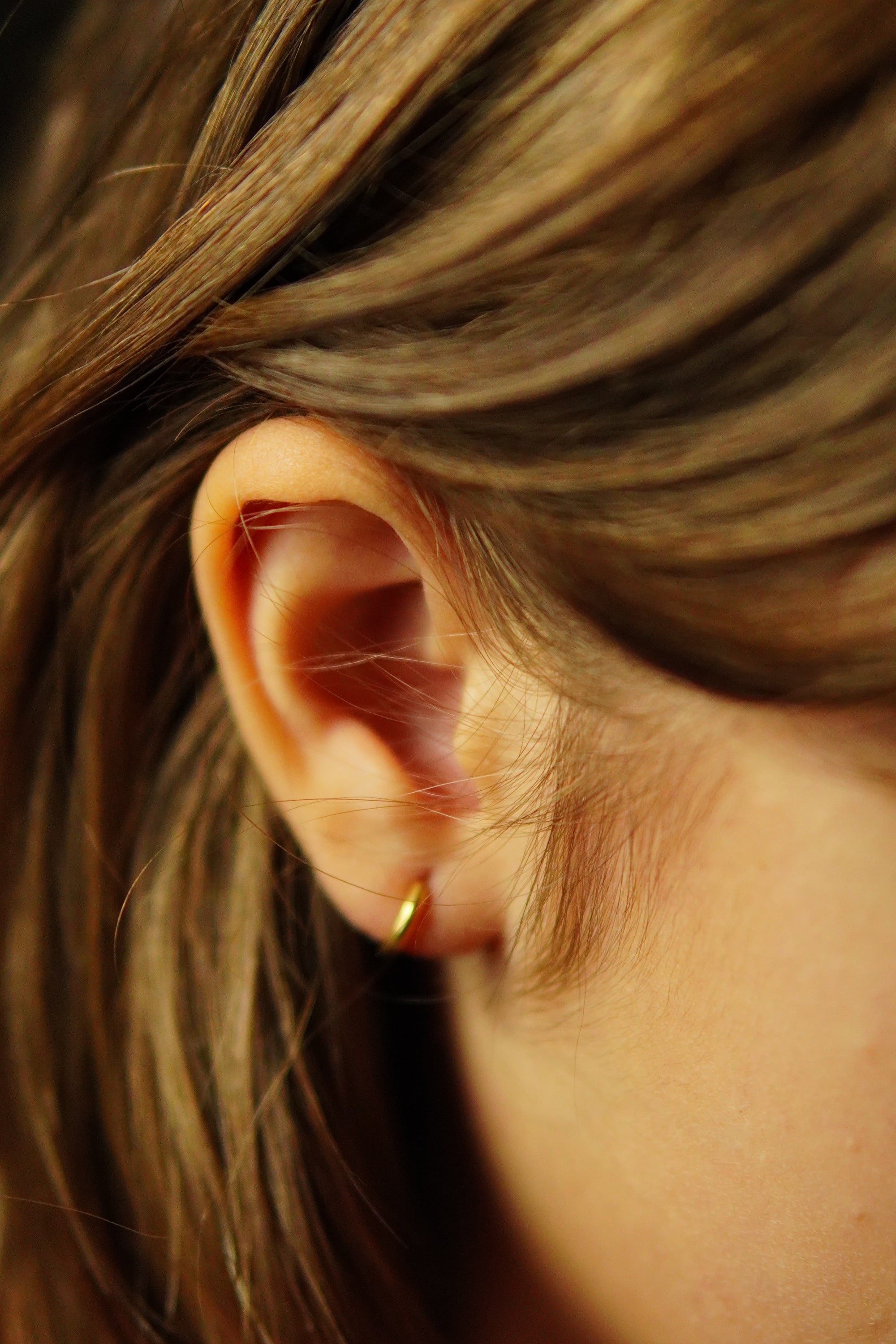 ARGOLLAS EL BAÚL DE JUMA LISAS 6MM AROS TITANIO ASTM F136 CHAPADA EN ORO 18K - 3