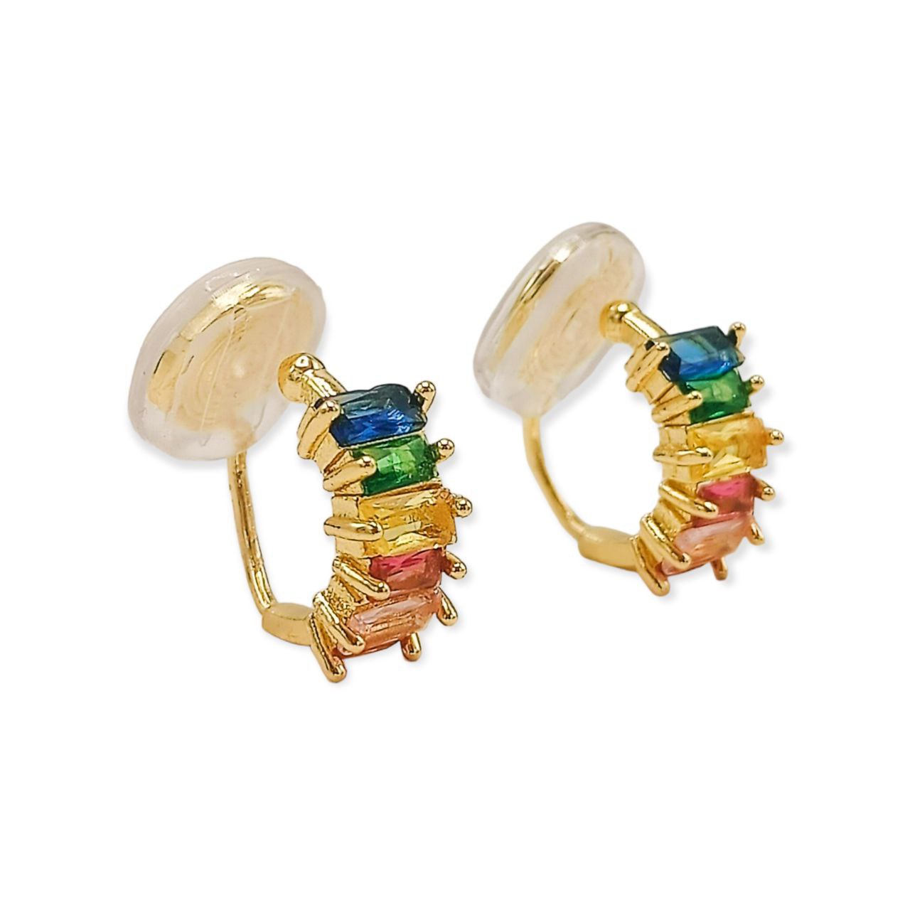AROS EL BAÚL DE JUMA SIN PERFORACION HUGGIES ZIRCONIA CUBICAS COLORES - 1