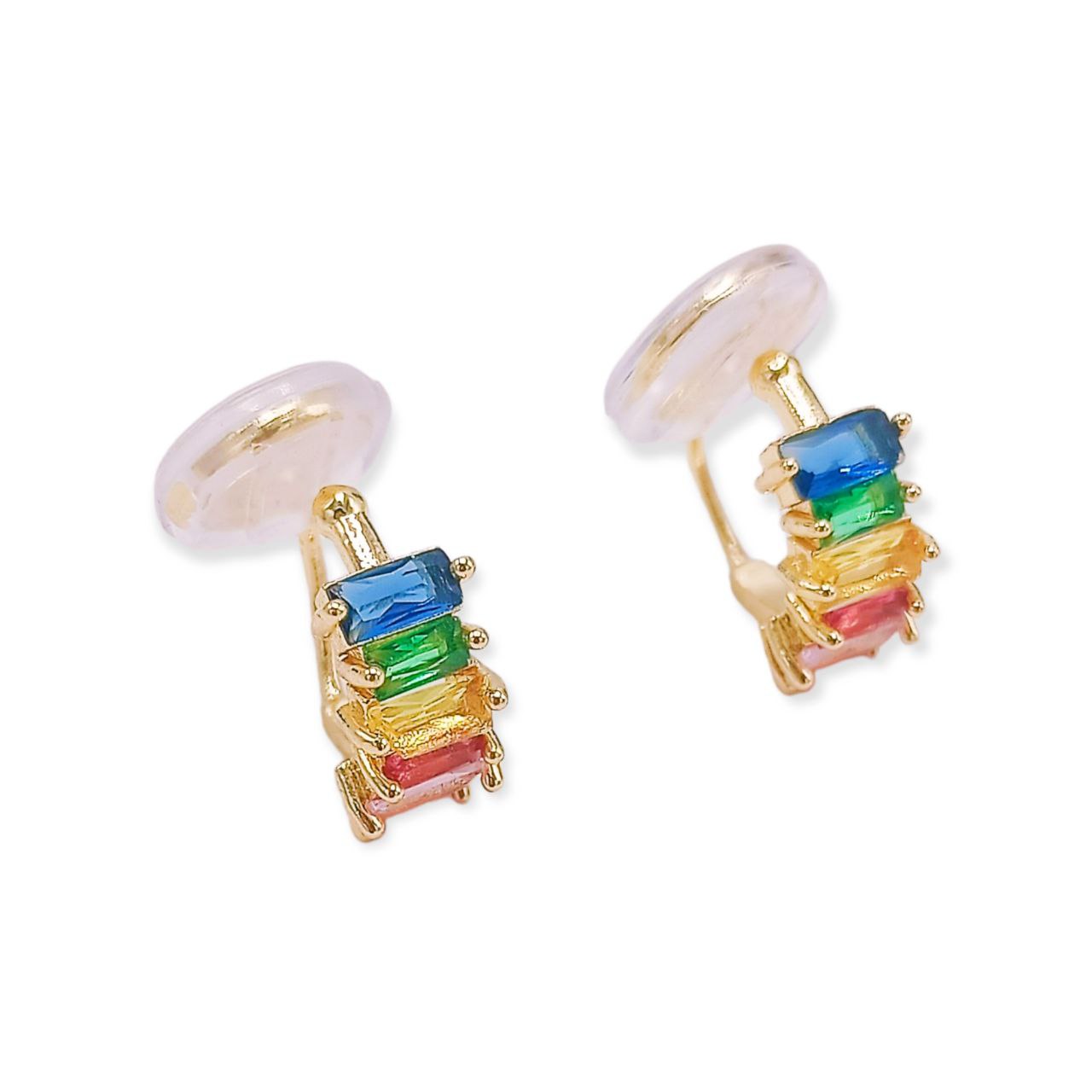 AROS EL BAÚL DE JUMA SIN PERFORACION HUGGIES ZIRCONIA CUBICAS COLORES - 6