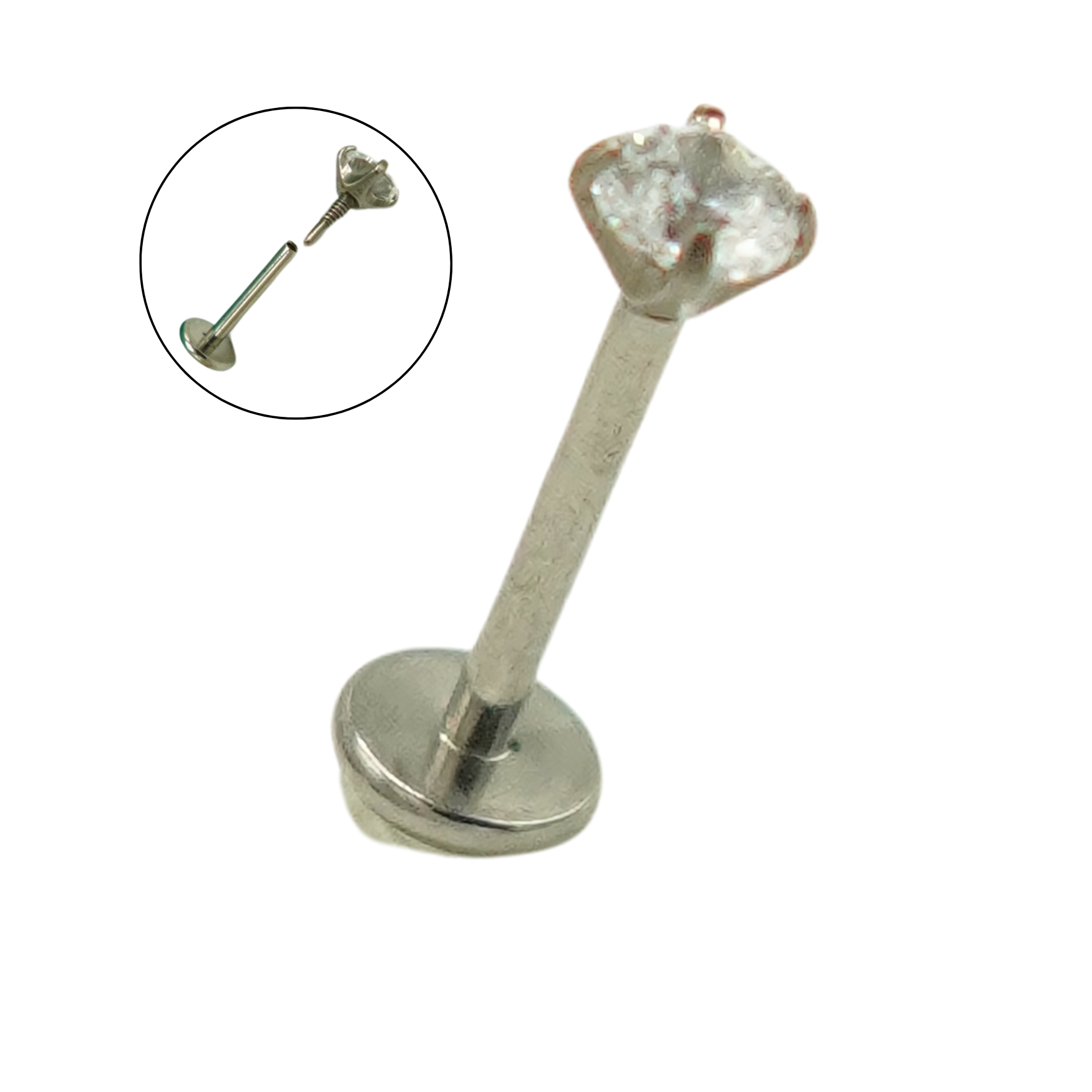 PIERCING EL BAÚL DE JUMA LABRET PERNO TORNILLO PUNTO LUZ TITANIO ASTM F136 - 1