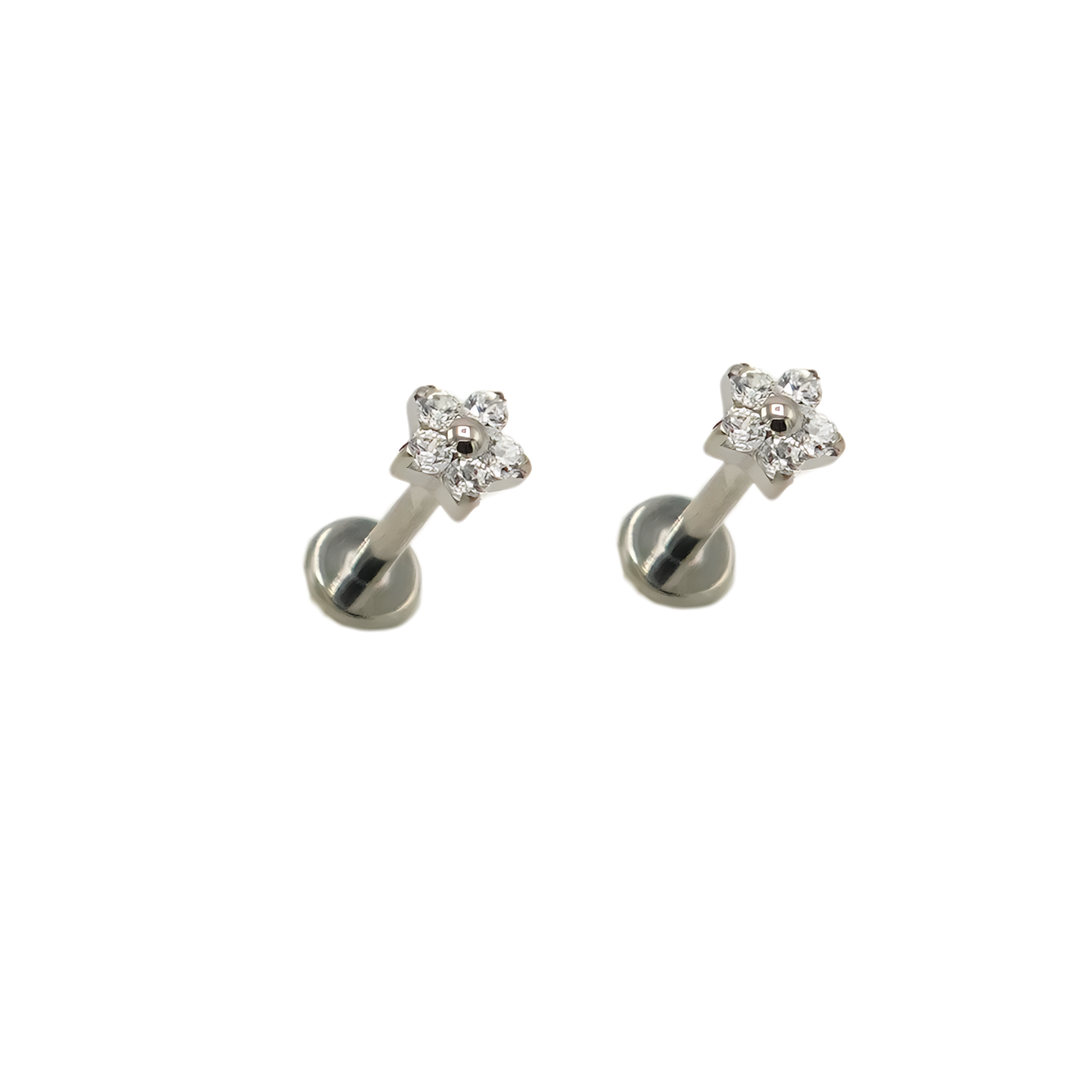 AROS FLOR TITANIO ZIRCONIA ASTM F136 G26 PLATEADOS - 1
