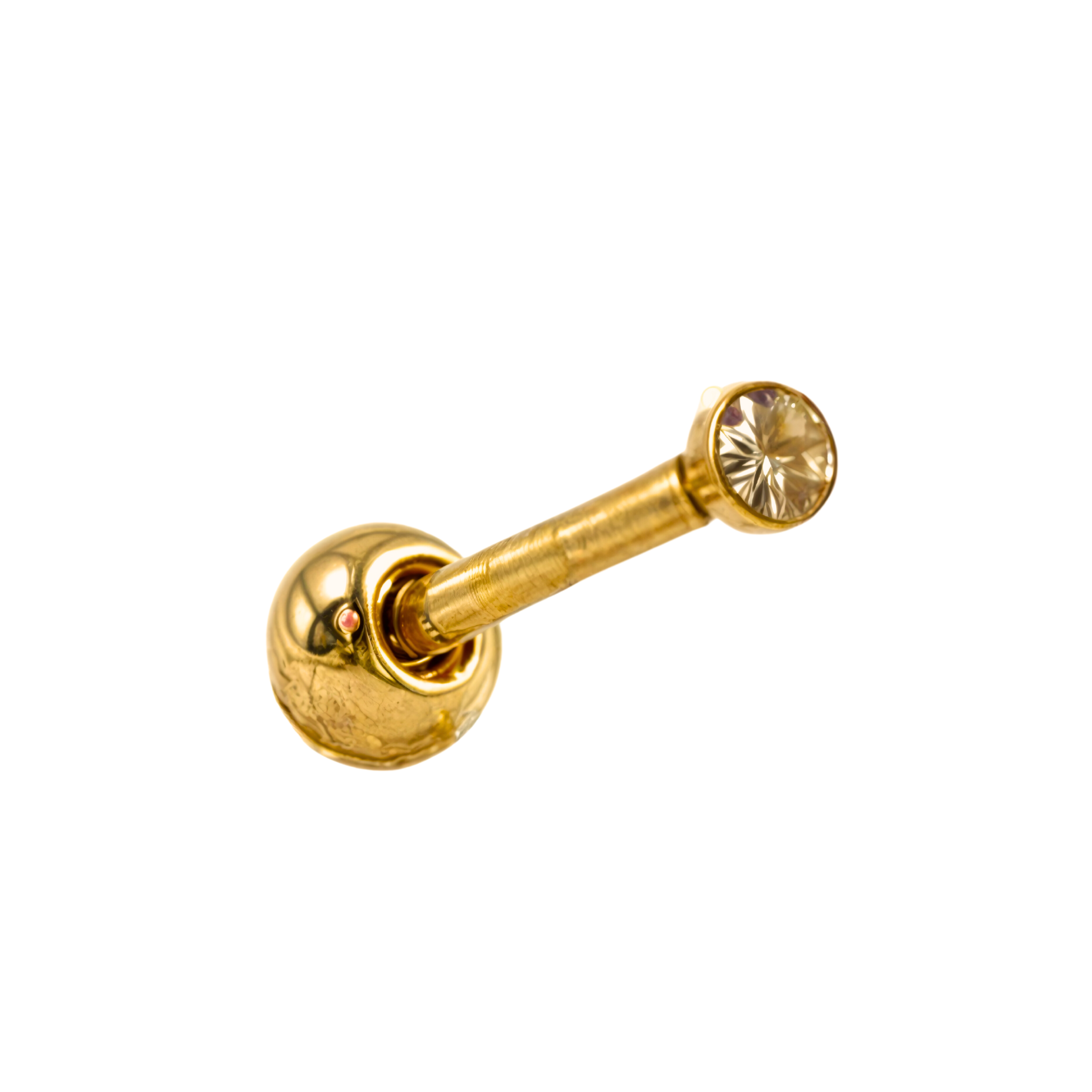 PIERCING EL BAÚL DE JUMA PUNTO DE LUZ FACIAL OREJA BOCA TITANIO ASTM F136 G23 DORADO - 1