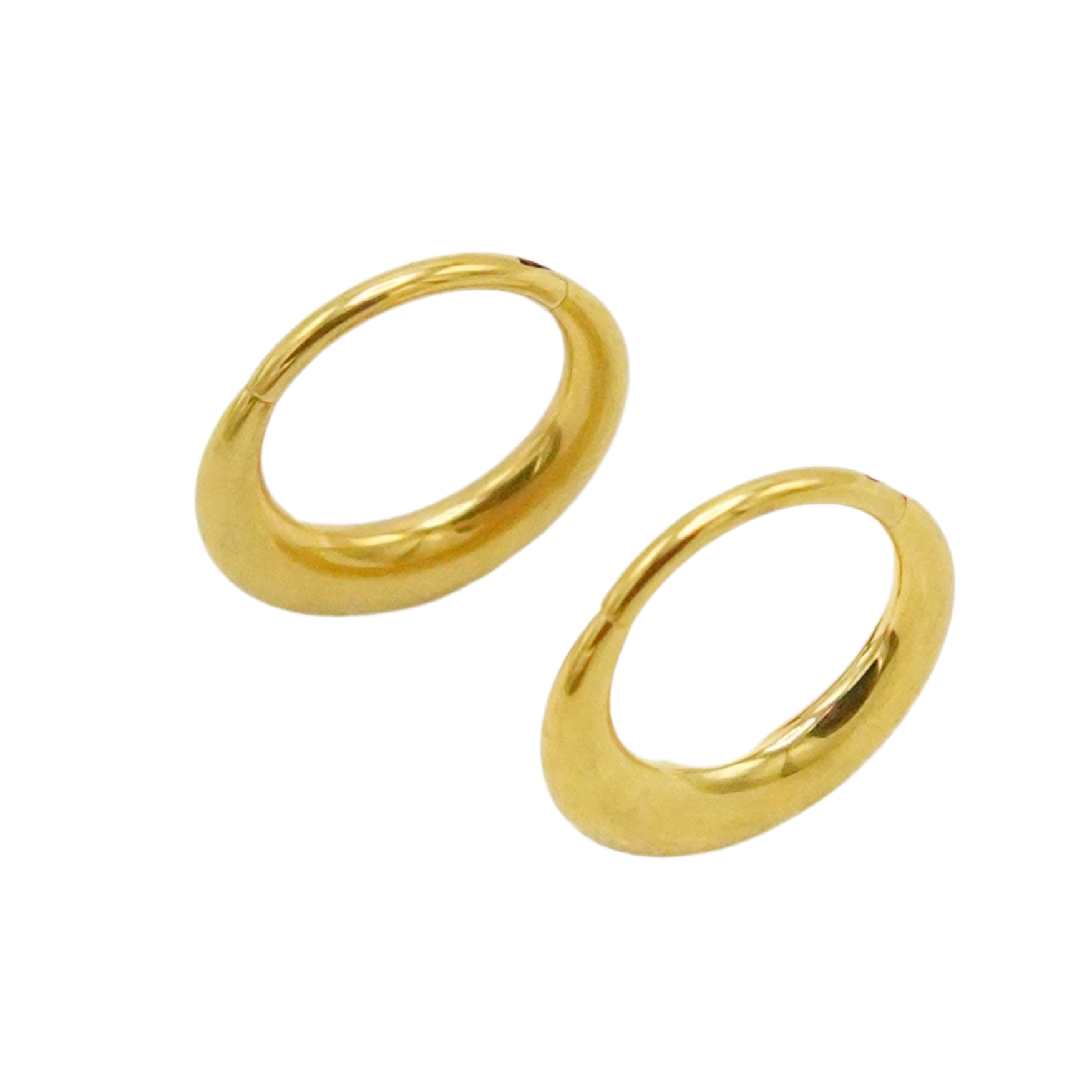 ARGOLLAS EL BAÚL DE JUMA CHICAS CLICKER 16G CHUNKY TITANIO ASTM F136 CHAPADAS EN ORO - 3
