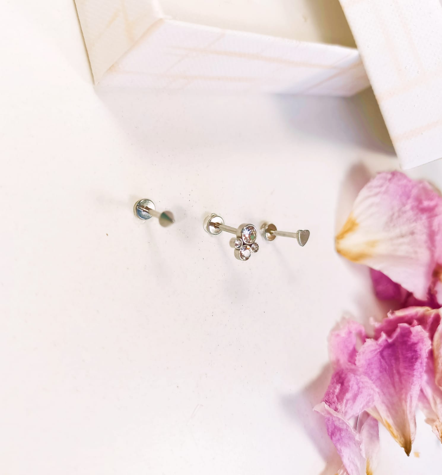 SET DE PIERCING EL BAÚL DE JUMA CONQUISTA LABRET PUSH PIN ACERO QUIRURGICO - 3